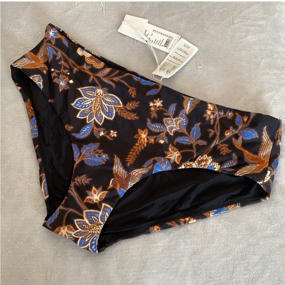 Seafolly - New with all Tags - Silk Road Wide Side Retro Bikini Bottoms sz US 12